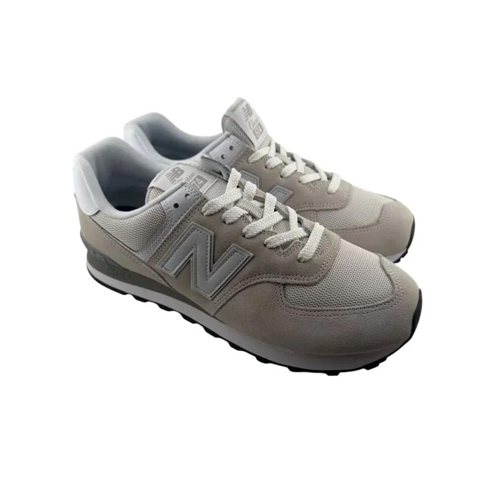 New Balance 574 Core Grey White ML574EVW Men’s 10.5 2E Wide Shoes New Box